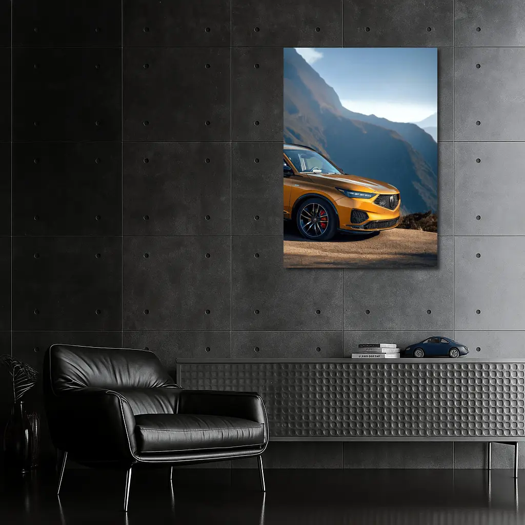 Acura MDX Type S Mountain Road Gold – Wall Art