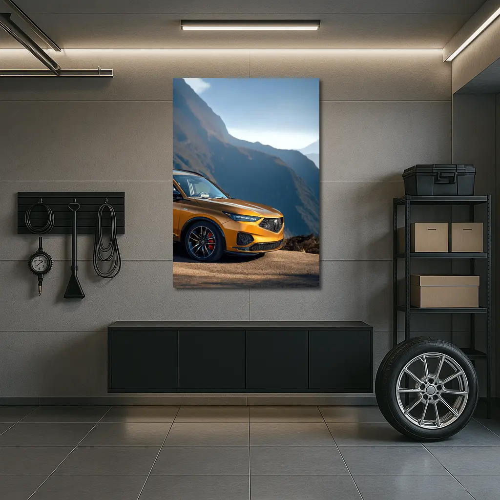 Acura MDX Type S Mountain Road Gold – Wall Art