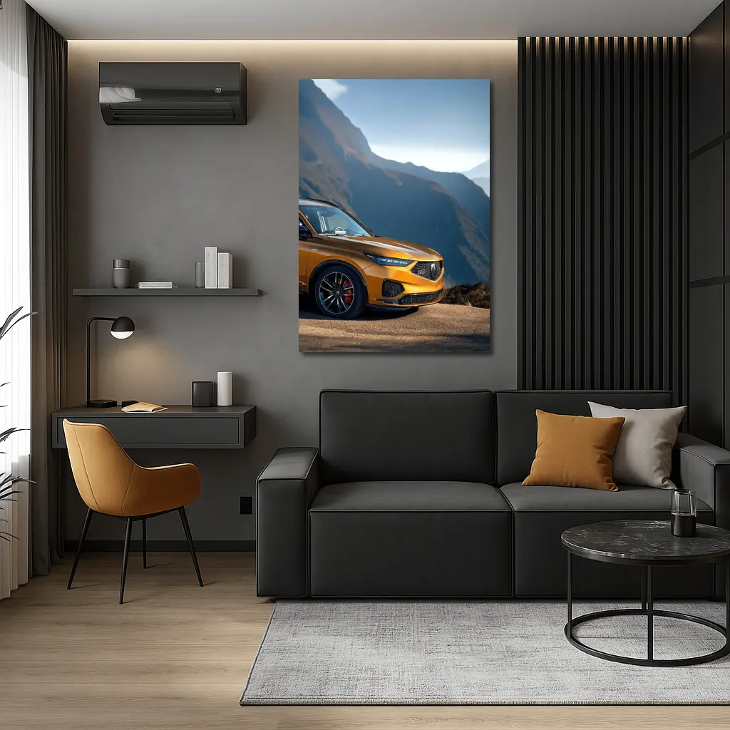 Acura MDX Type S Mountain Road Gold – Wall Art