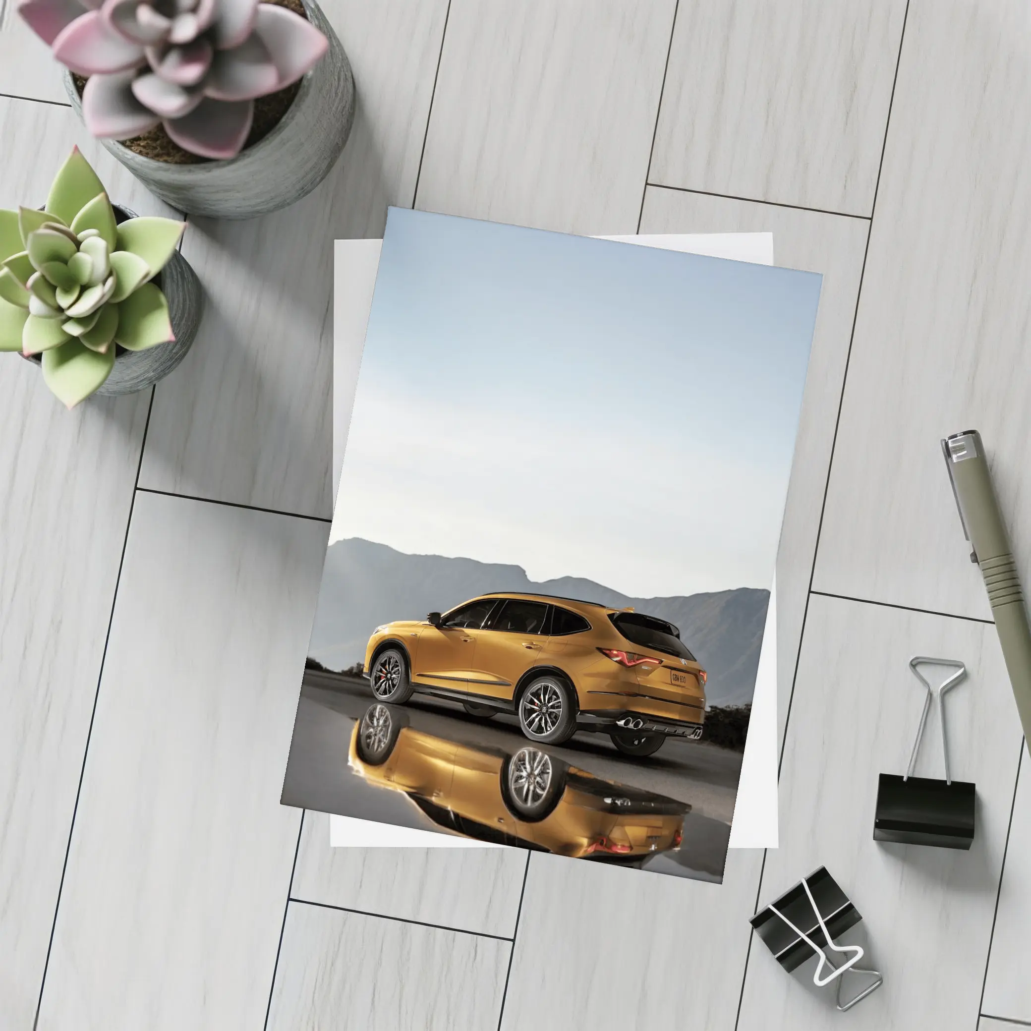 Acura MDX Type S Golden Mountain Reflection – Postcards