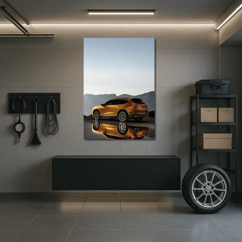 Acura MDX Type S Golden Mountain Reflection – Wall Art