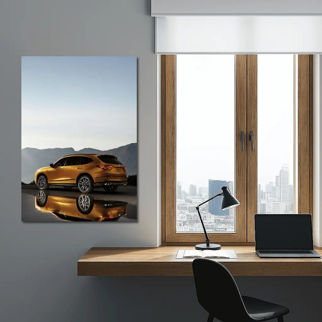 Acura MDX Type S Golden Mountain Reflection – Wall Art