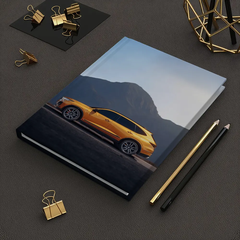 Acura MDX Orange SUV Mountain Background – Notebooks