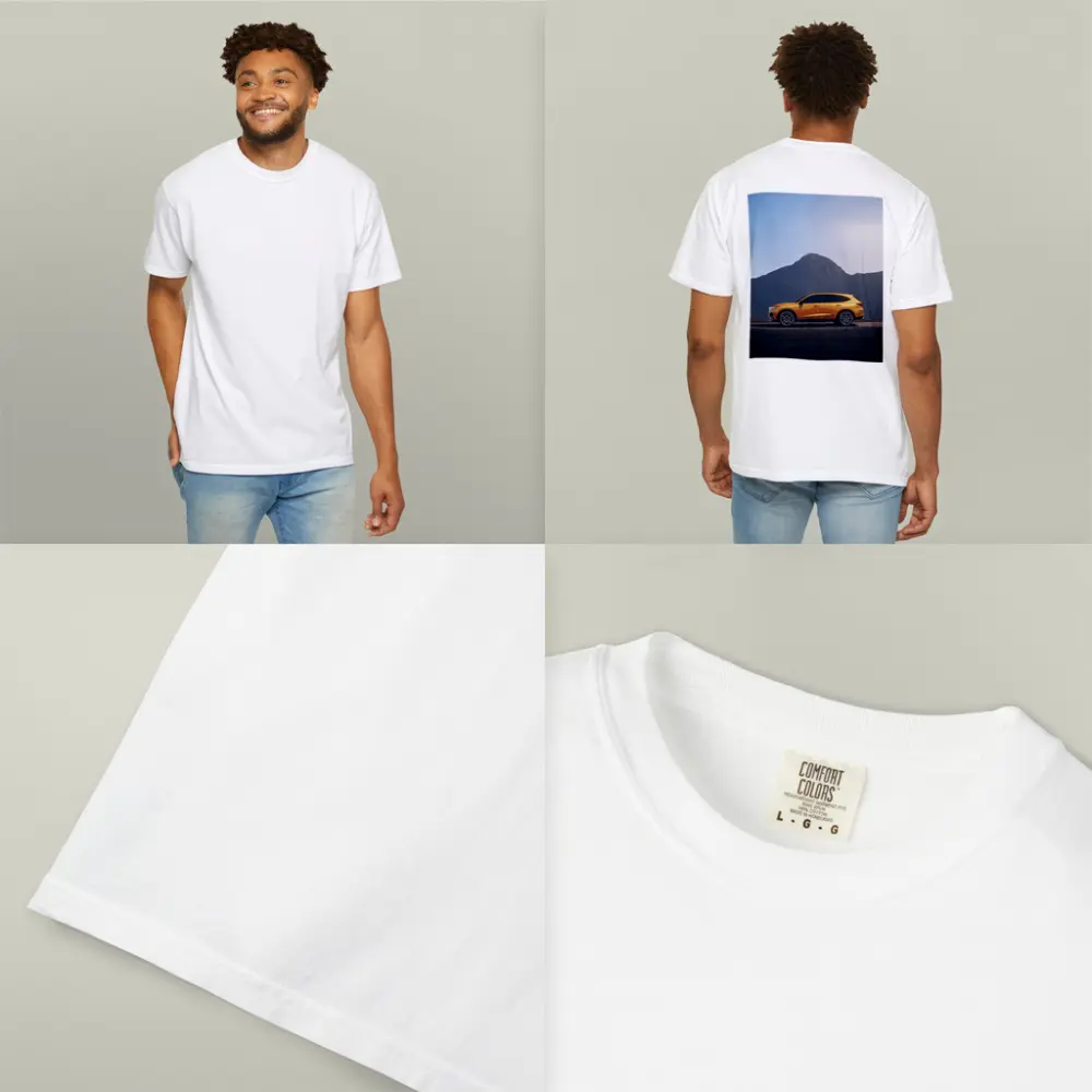 Acura MDX Orange SUV Mountain Background – T-Shirts
