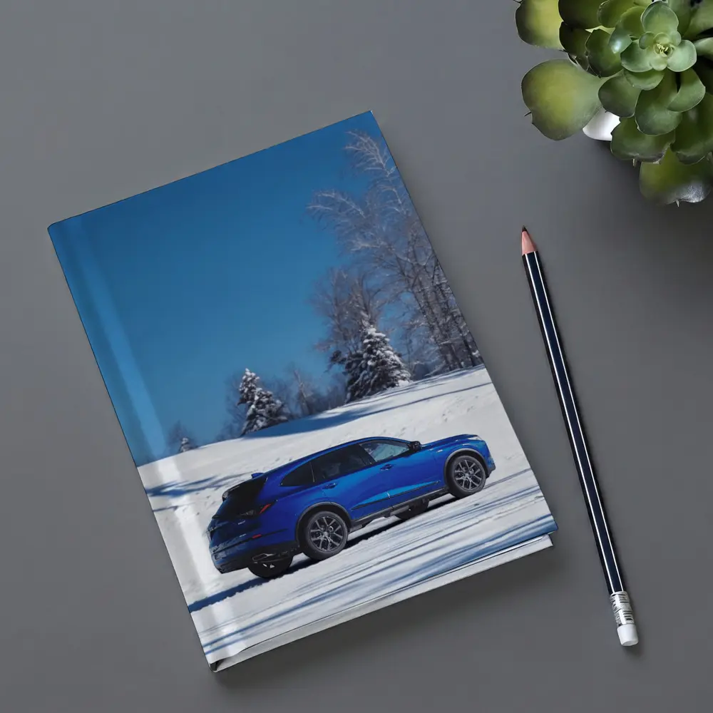 Acura MDX Blue SUV Snowy Winter Landscape – Notebooks