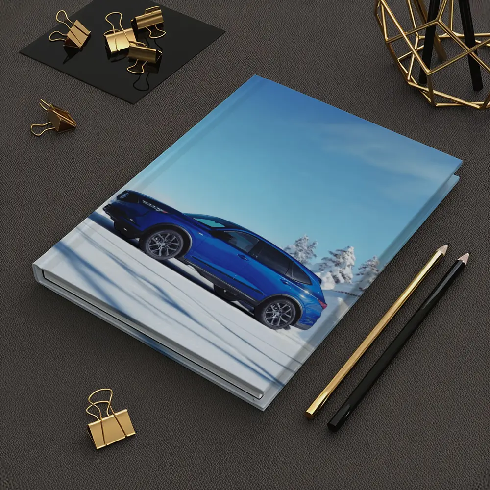 Acura MDX Blue SUV Snowy Winter Scene – Notebooks