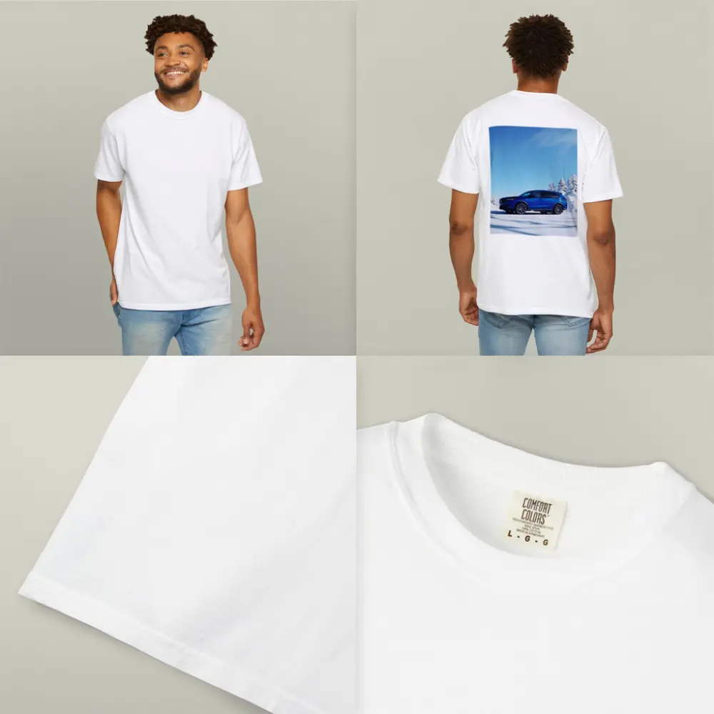 Acura MDX Blue SUV Snowy Winter Scene – T-Shirts