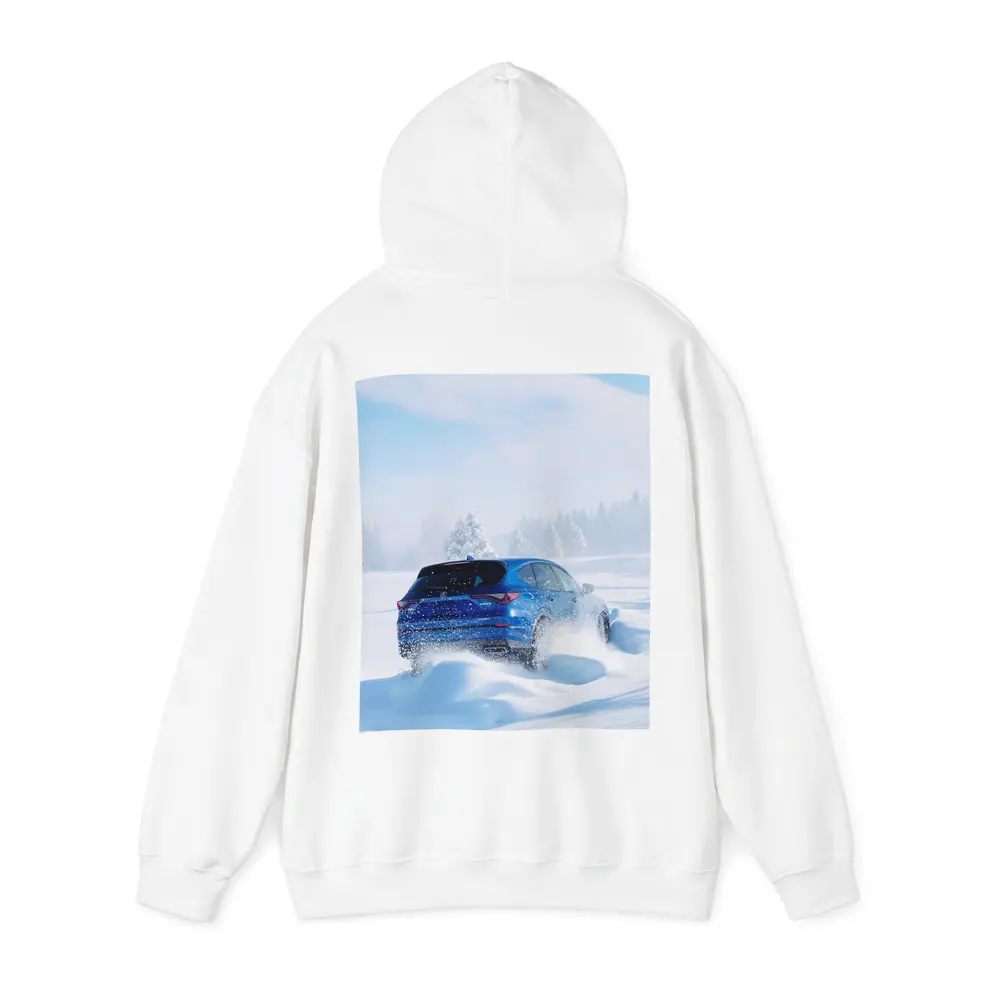 Acura MDX Drifting Through Deep Winter Snow – Hoodies