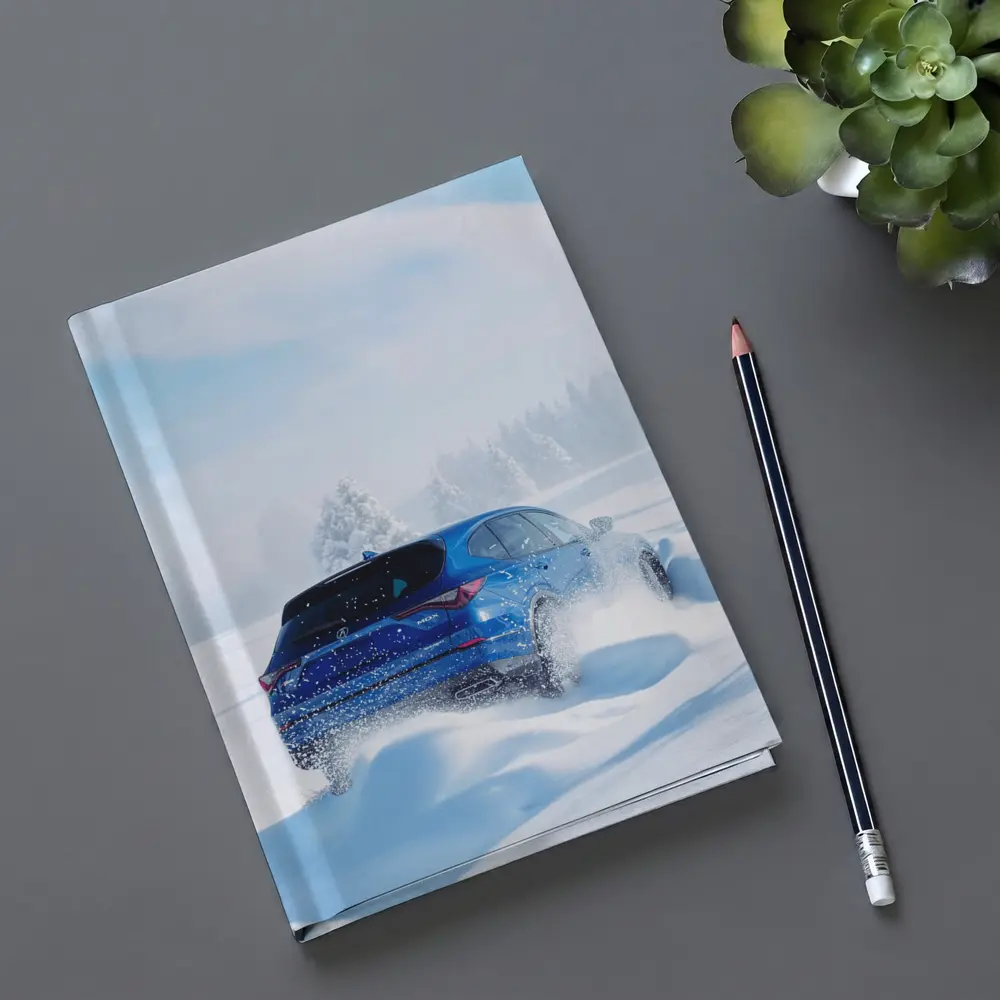 Acura MDX Drifting Through Deep Winter Snow – Notebooks