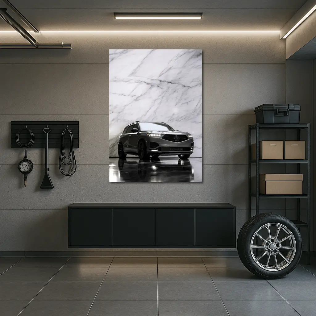 Acura MDX Gray SUV Marble Studio – Wall Art