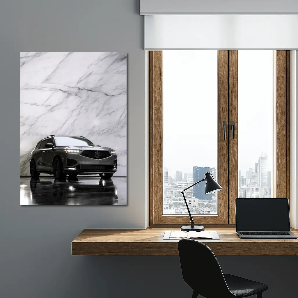 Acura MDX Gray SUV Marble Studio – Wall Art
