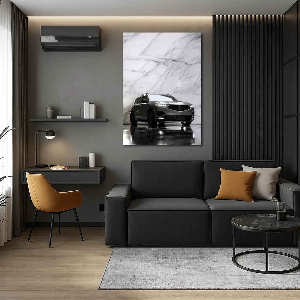 Acura MDX Gray SUV Marble Studio – Wall Art