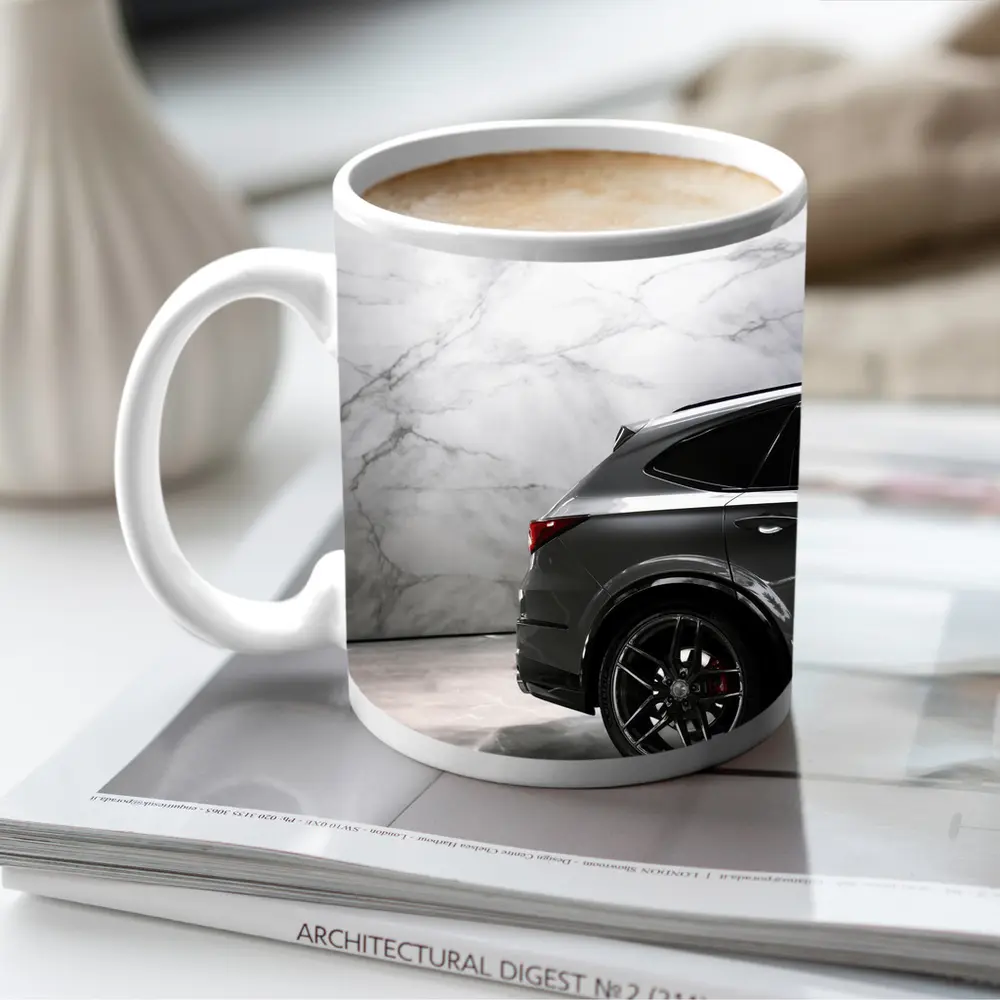 Acura MDX Dark Gray Marble Studio Background – Mugs