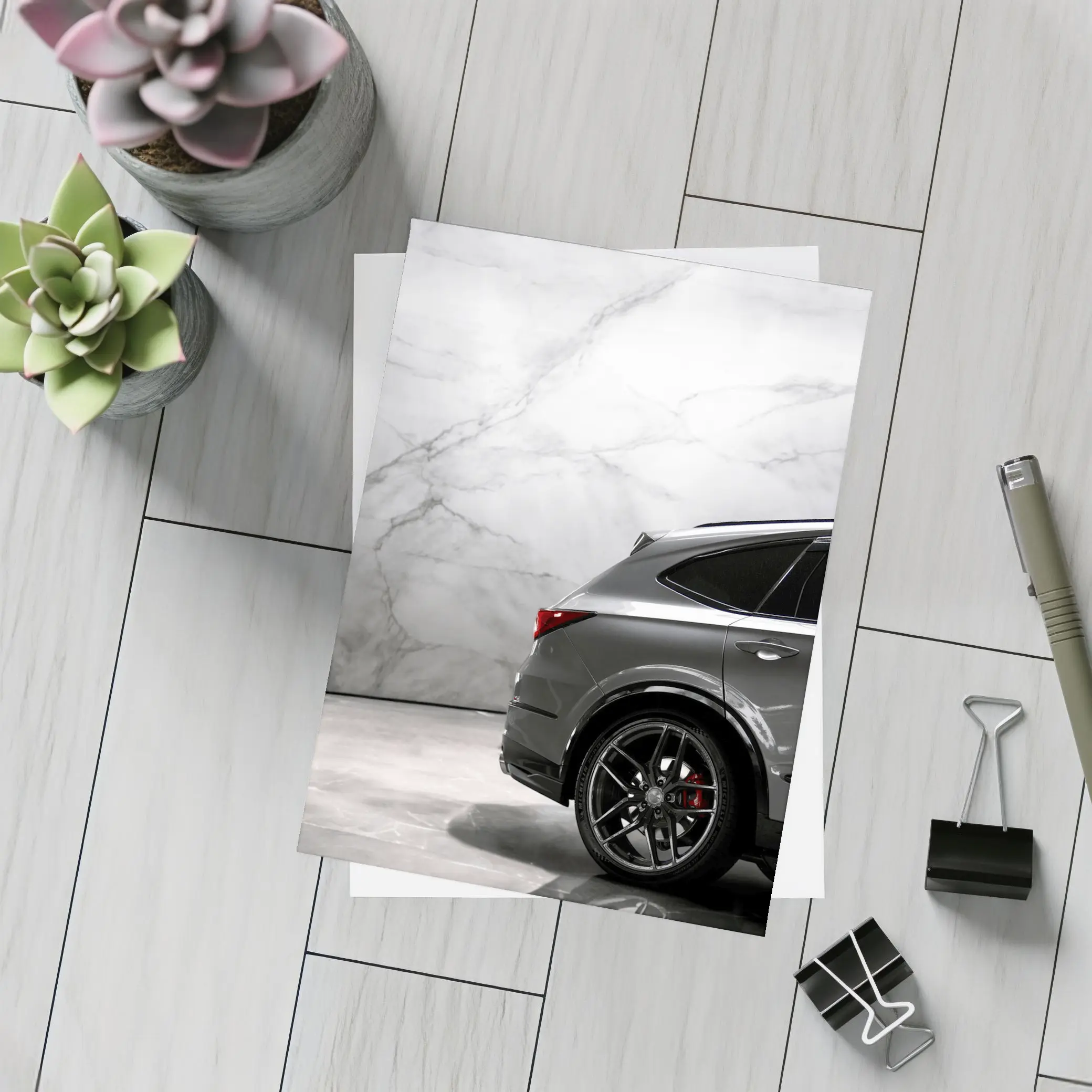 Acura MDX Dark Gray Marble Studio Background – Postcards