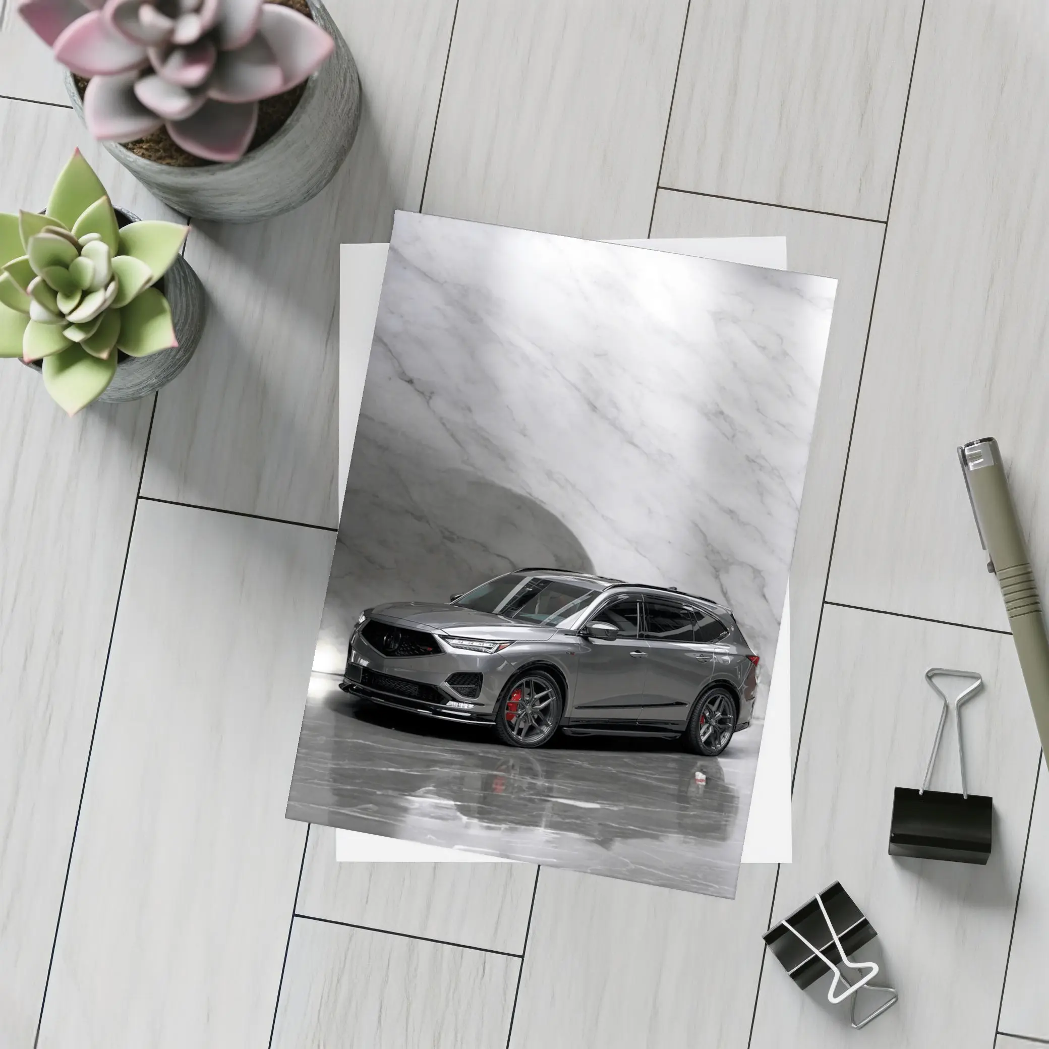 Acura MDX Gray SUV Marble Studio – Postcards