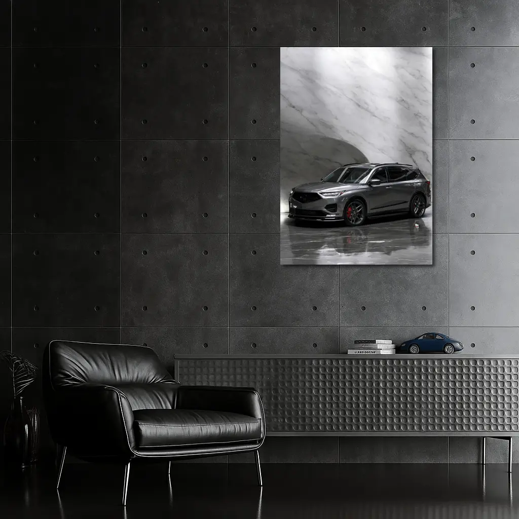 Acura MDX Gray SUV Marble Studio – Wall Art