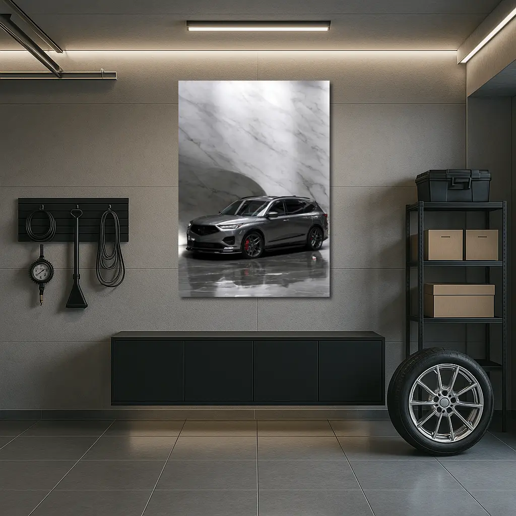 Acura MDX Gray SUV Marble Studio – Wall Art