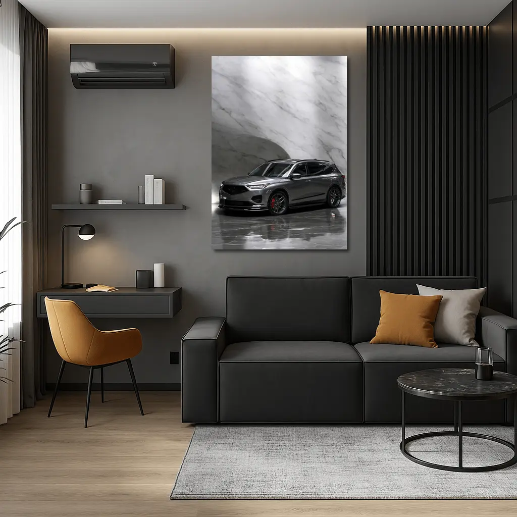 Acura MDX Gray SUV Marble Studio – Wall Art