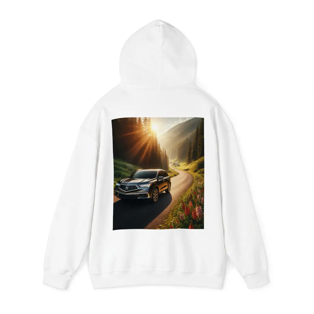 Acura MDX Driving Scenic Mountain Road Sunset – Hoodies