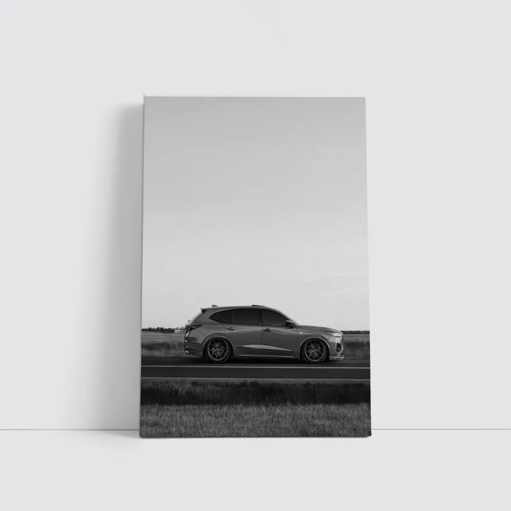 Acura MDX Slammed Black White Highway – Wall Art
