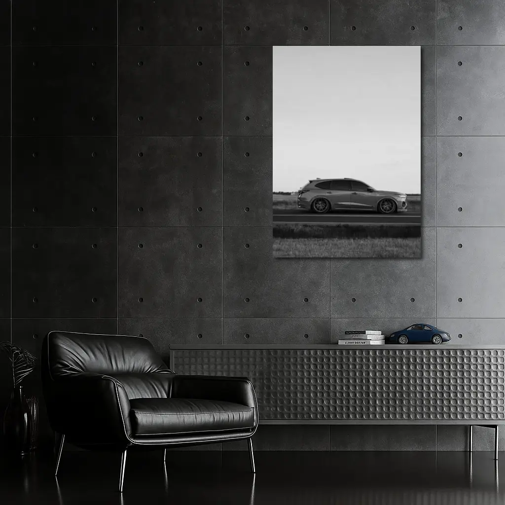 Acura MDX Slammed Black White Highway – Wall Art