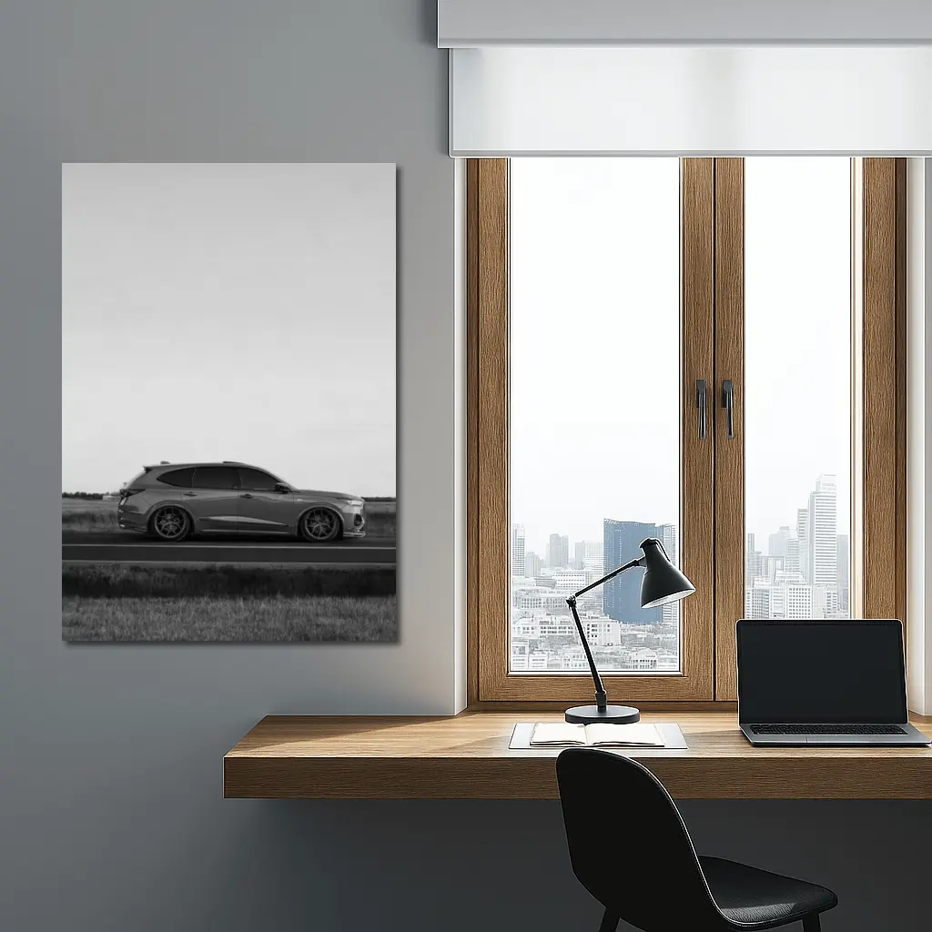 Acura MDX Slammed Black White Highway – Wall Art