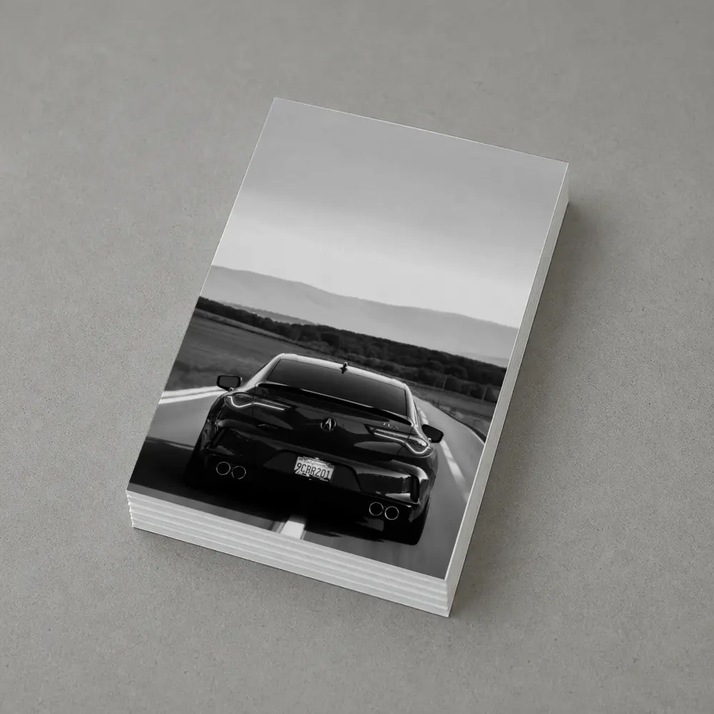 Acura TLX Black and White Open Road – Postcards