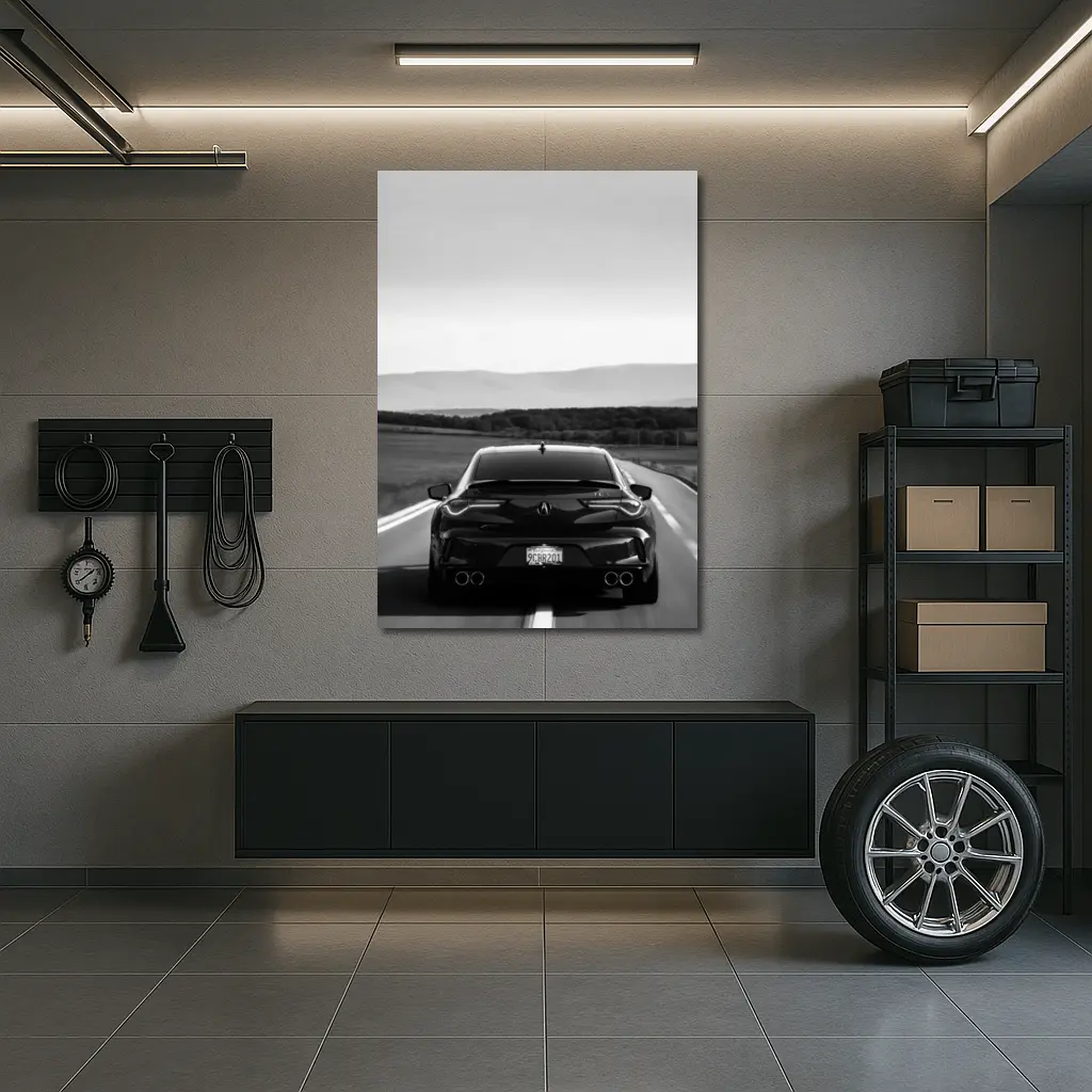 Acura TLX Black and White Open Road – Wall Art
