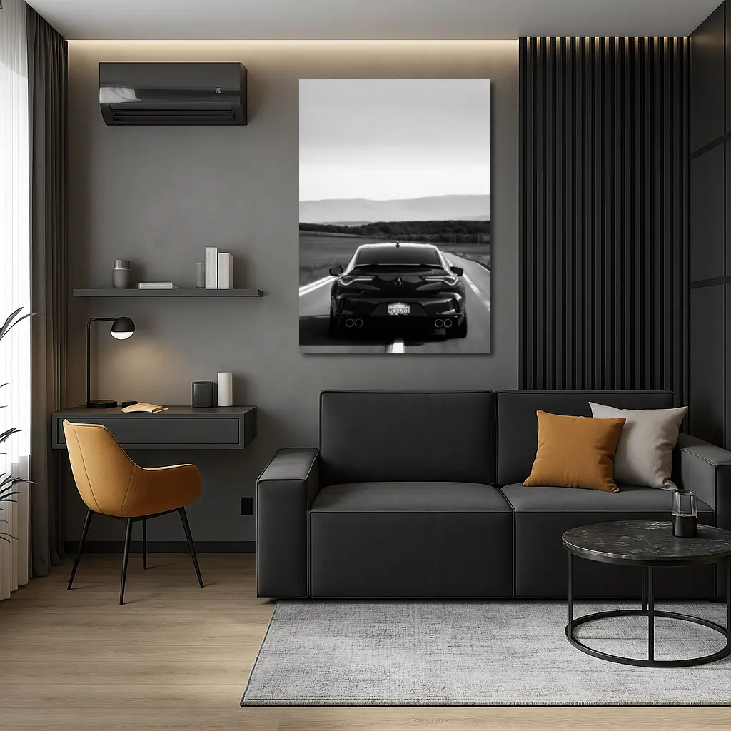 Acura TLX Black and White Open Road – Wall Art