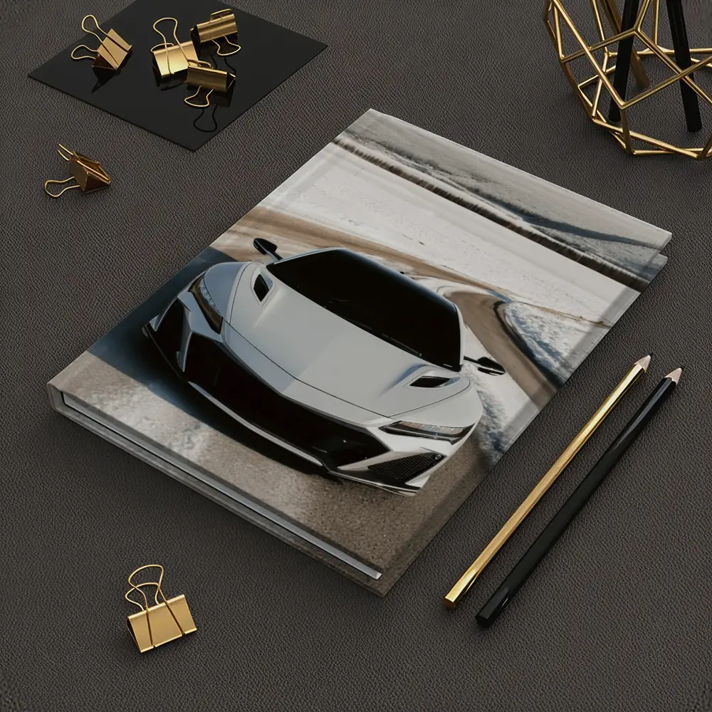 Acura NSX White Sports Car Snowy Road – Notebooks