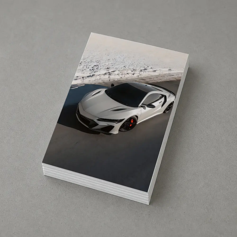 Acura NSX Type S White Snow Road – Postcards