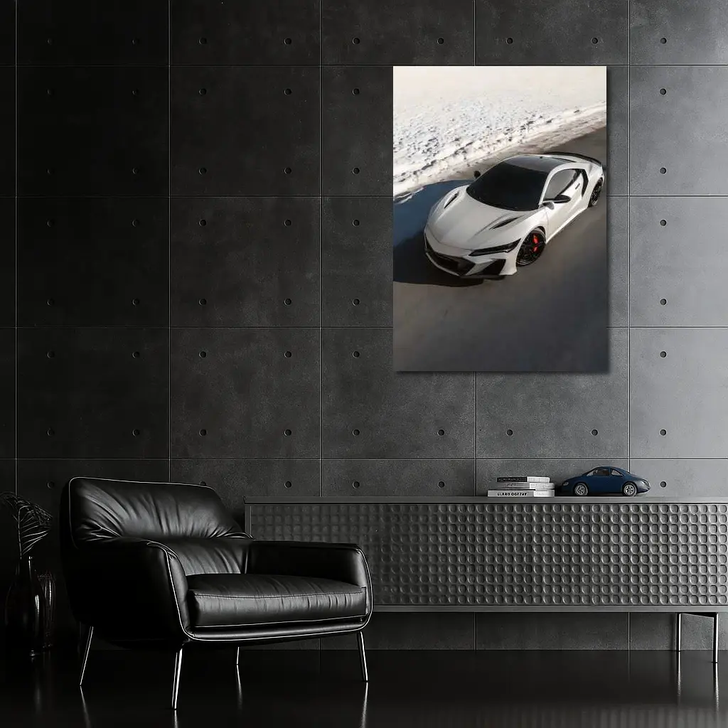 Acura NSX Type S White Snow Road – Wall Art