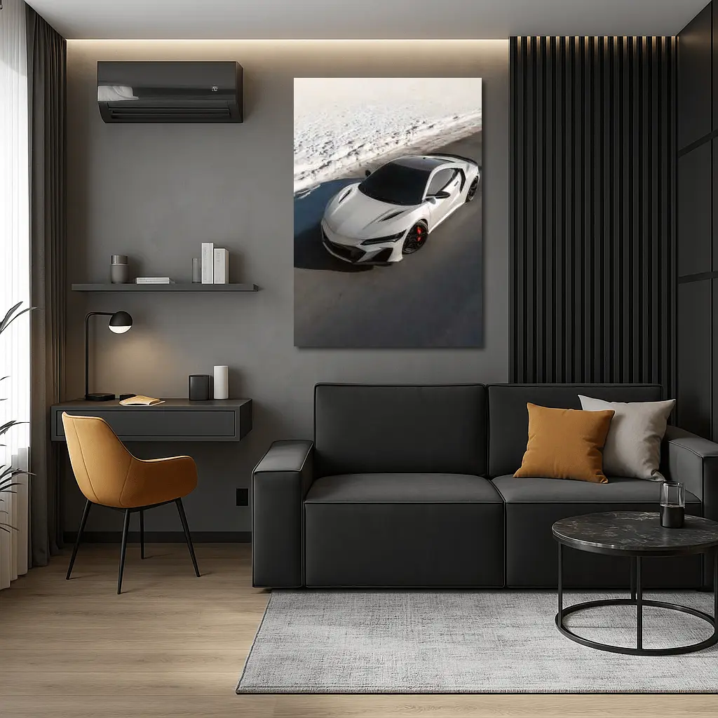 Acura NSX Type S White Snow Road – Wall Art
