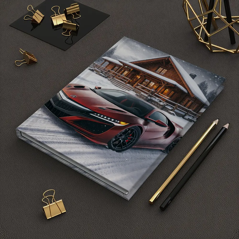 Acura NSX Red Supercar Snowy Cabin – Notebooks