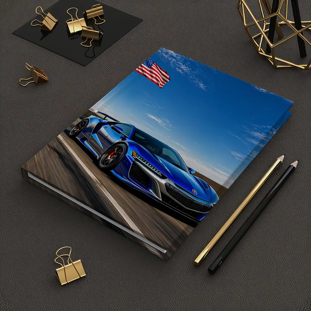 Acura NSX Blue Speed American Flag Highway – Notebooks