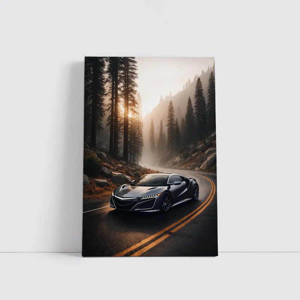 Acura NSX on Misty Forest Road – Wall Art