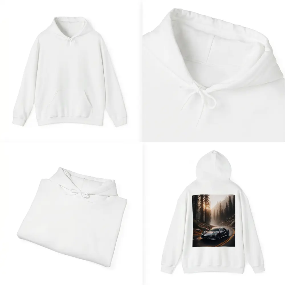 Acura NSX on Misty Forest Road – Hoodies