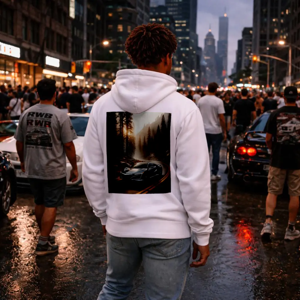 Acura NSX on Misty Forest Road – Hoodies