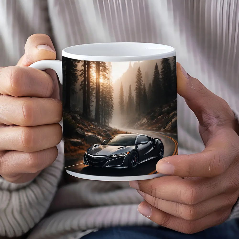 Acura NSX on Misty Forest Road – Mugs