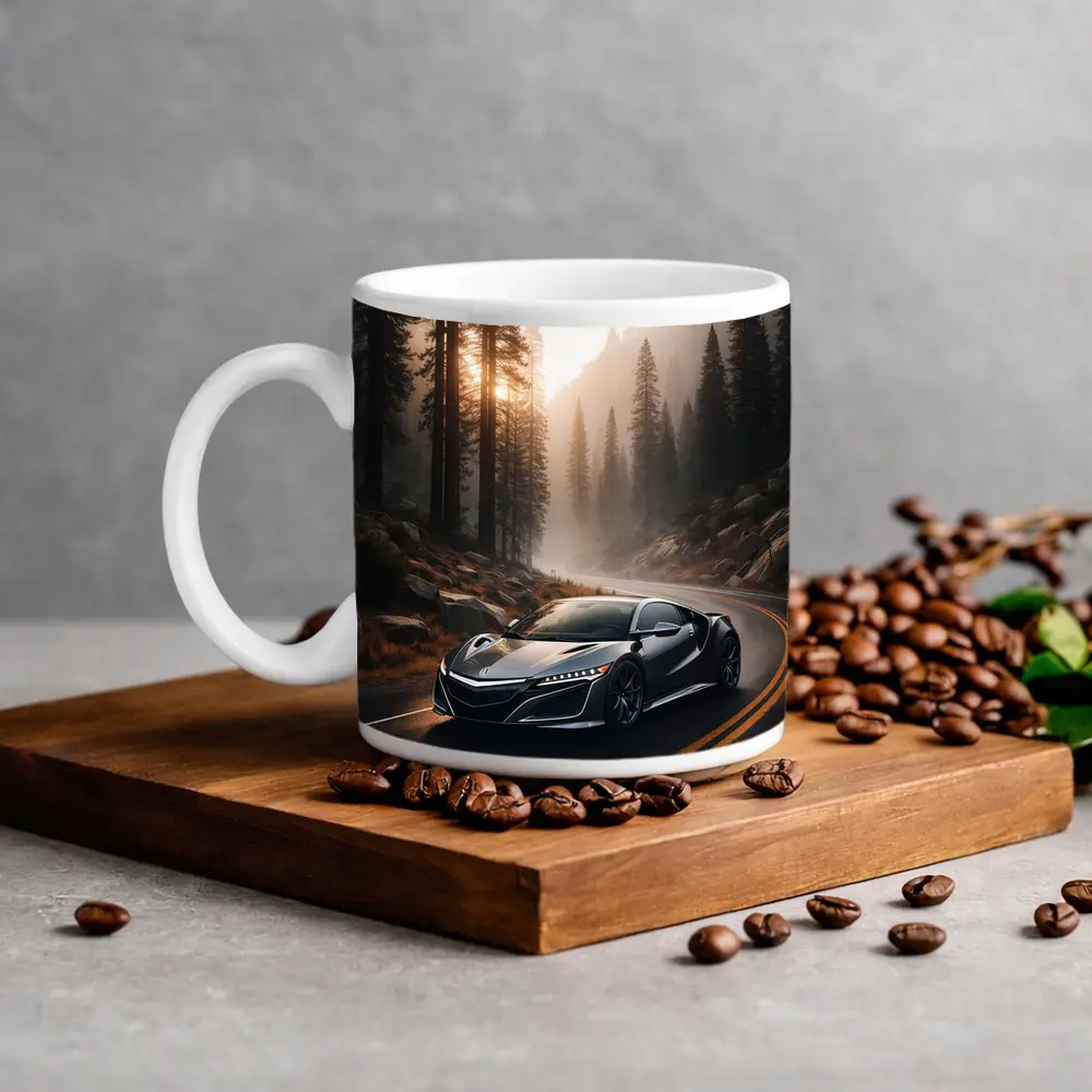 Acura NSX on Misty Forest Road – Mugs