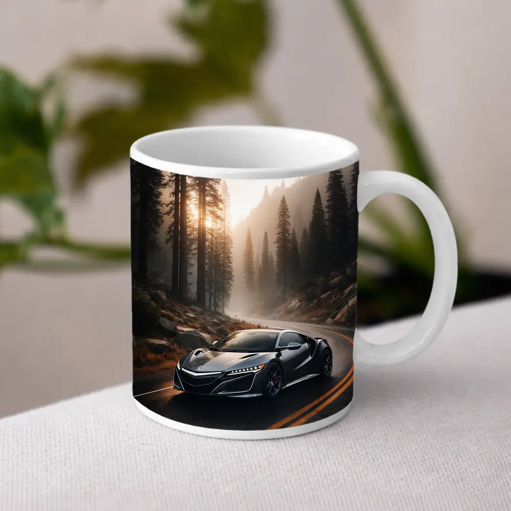 Acura NSX on Misty Forest Road – Mugs