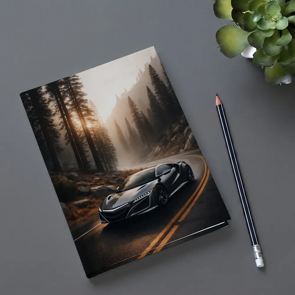 Acura NSX on Misty Forest Road – Notebooks