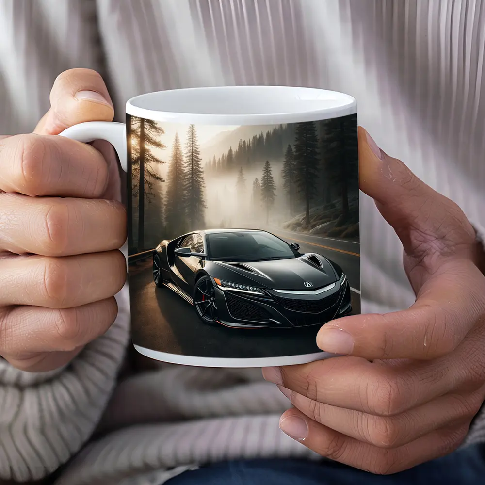 Acura NSX Black Sports Car Misty Forest – Mugs