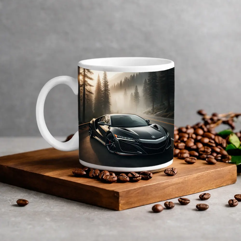 Acura NSX Black Sports Car Misty Forest – Mugs