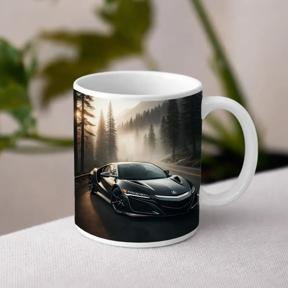 Acura NSX Black Sports Car Misty Forest – Mugs