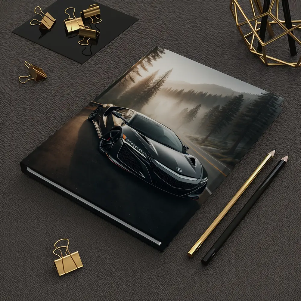 Acura NSX Black Sports Car Misty Forest – Notebooks