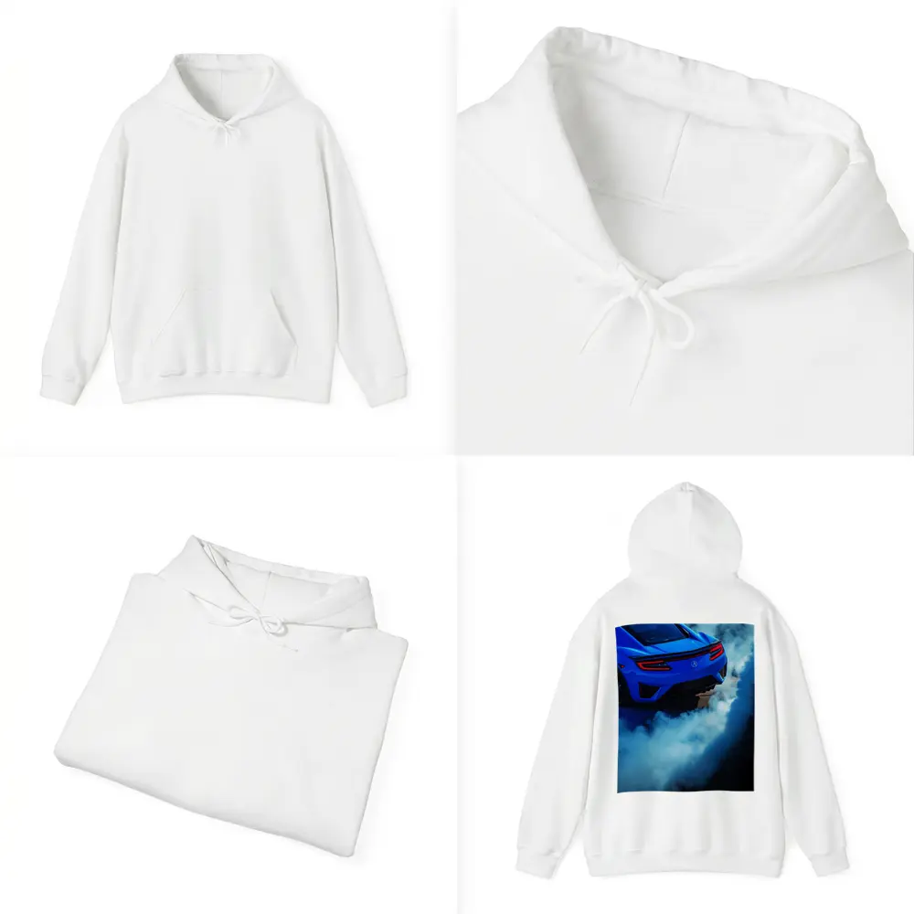 Acura NSX Blue Supercar Burnout Smoke – Hoodies