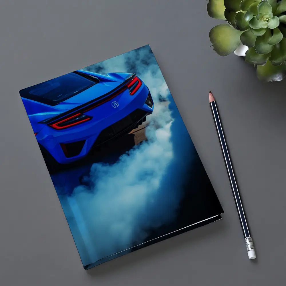 Acura NSX Blue Supercar Burnout Smoke – Notebooks