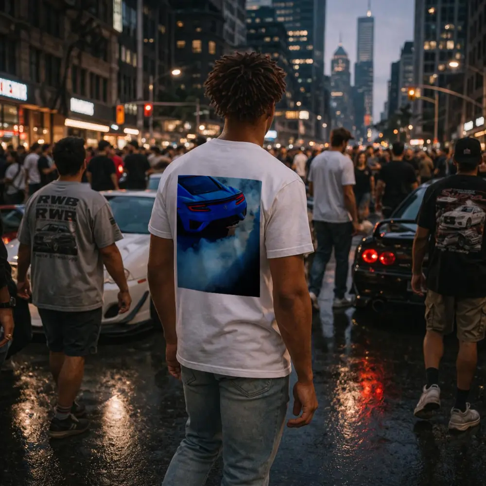 Acura NSX Blue Supercar Burnout Smoke – T-Shirts