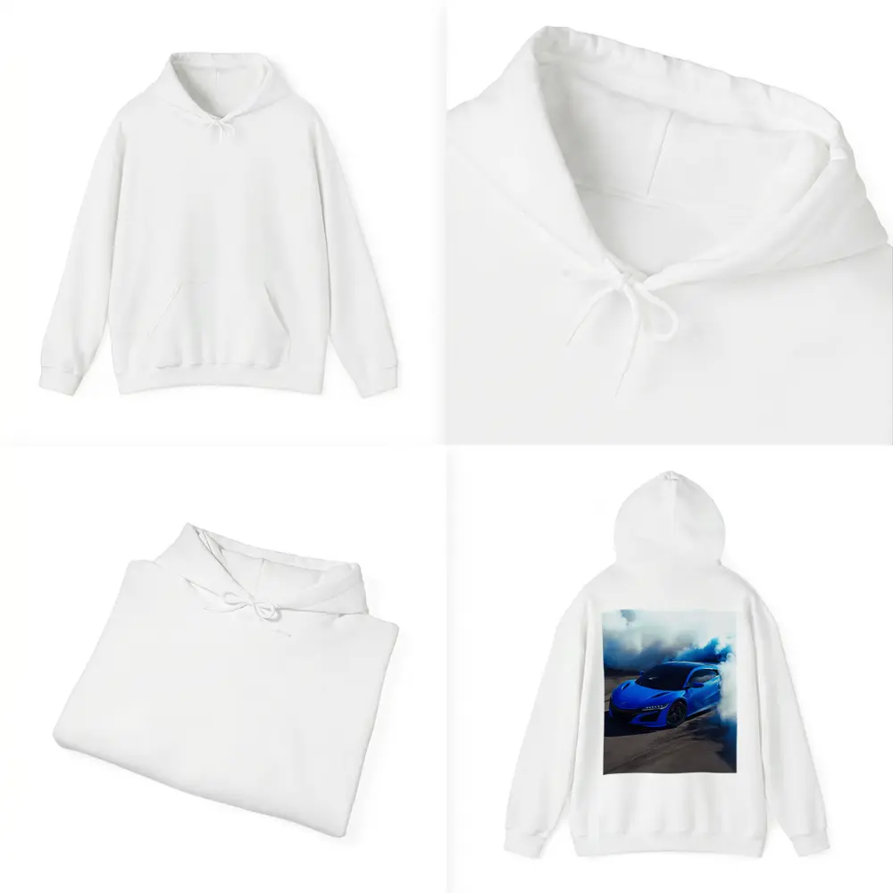 Acura NSX Blue Supercar Smoke Burnout – Hoodies